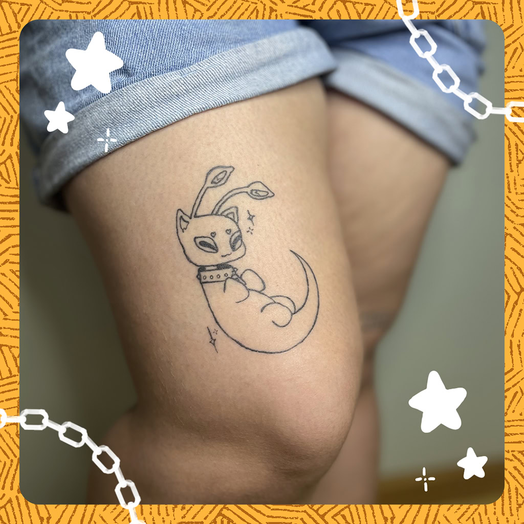 Tatuagem de um Neopet Aisha.