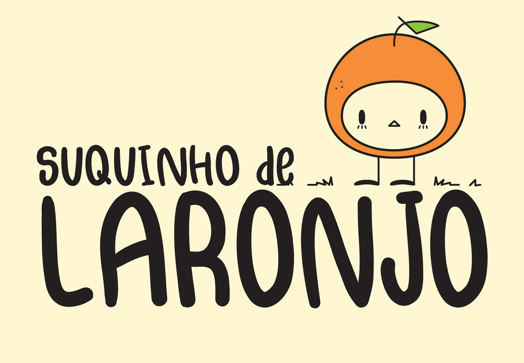 Imagens que descrevem o conceito e o processo de desenvolvimento do projeto de identidade visual de Suquinho de Laronjo.