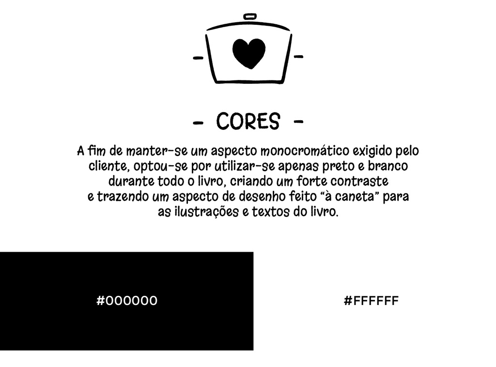 Imagens que detalham o desenvolvimento visual das ilustrações do projeto comida é pra dividir.