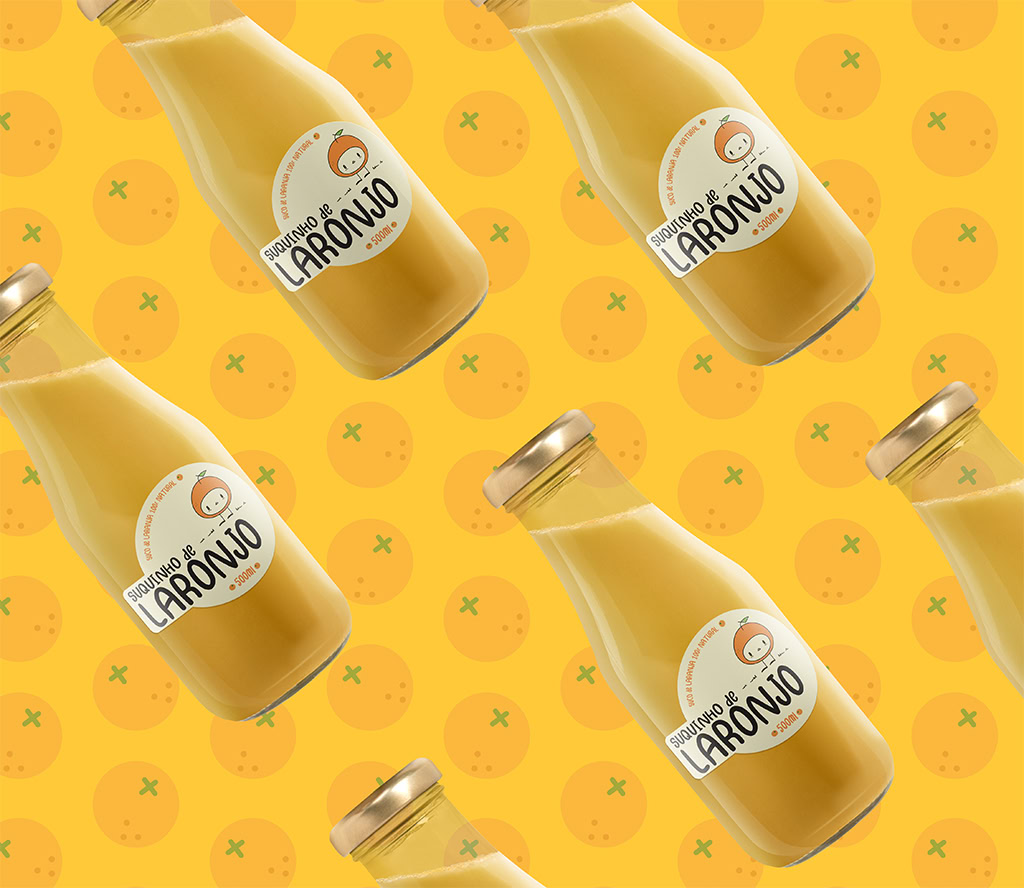 Mockup de uma garrafa de suco.