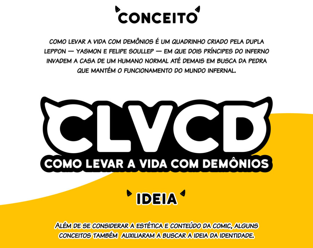 Prancha de apresentação da identidade visual de CLVCD
