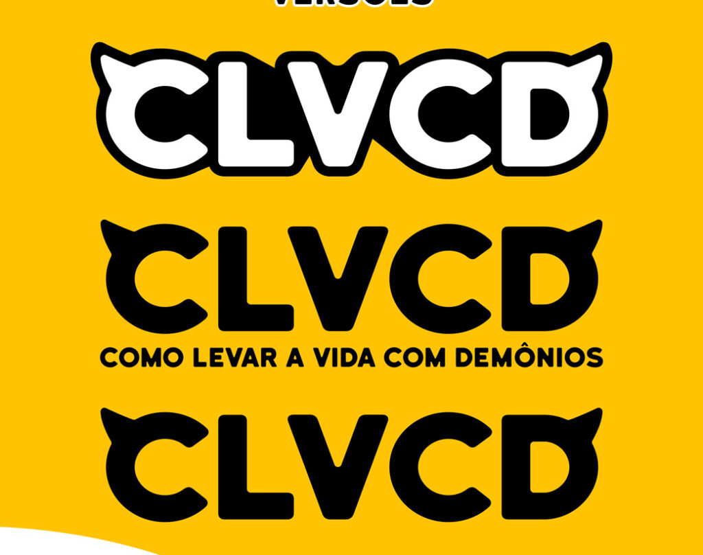 Prancha de apresentação da identidade visual de CLVCD